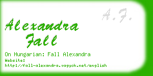 alexandra fall business card